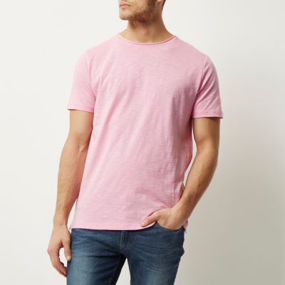 Pink crew neck t-shirt